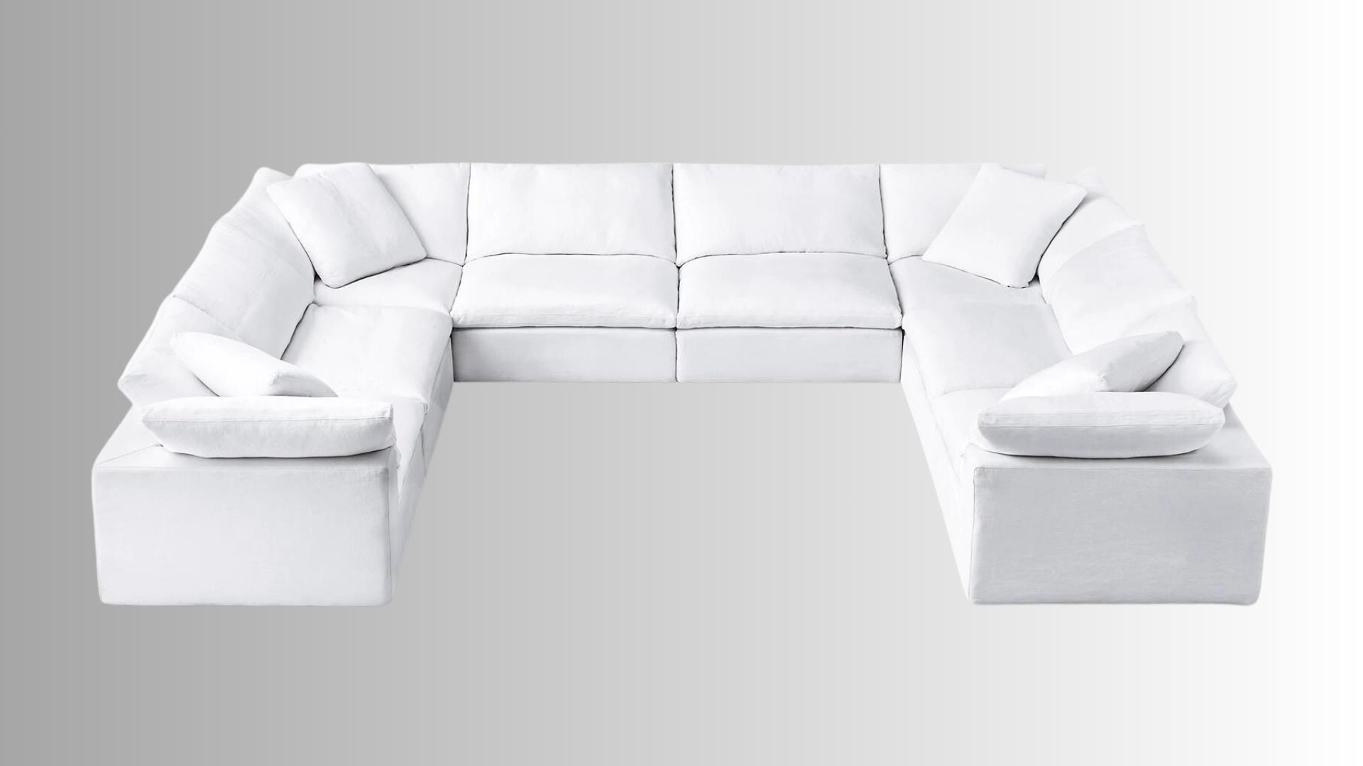Versatile Elegance- The Arcadia Modular 8-Piece U-Sofa Sectional