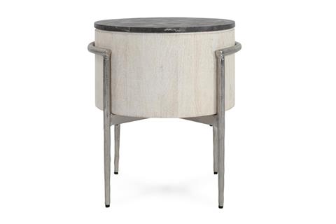 CALLOWAY SOLID WOOD ROUND END TABLE