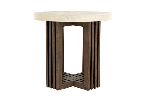 FAIRMONT SOLID WOOD ROUND END TABLE