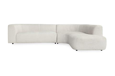 ALLISON UPHOLSTERED 2PC SECTIONAL W-RAF CHAISE