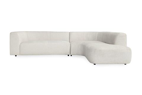 HOLLISTER UPHOLSTERED 2PC SECTIONAL W-RAF CHAISE